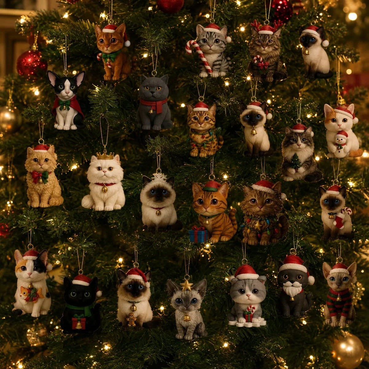 Adventskalender mit Katzenfiguren