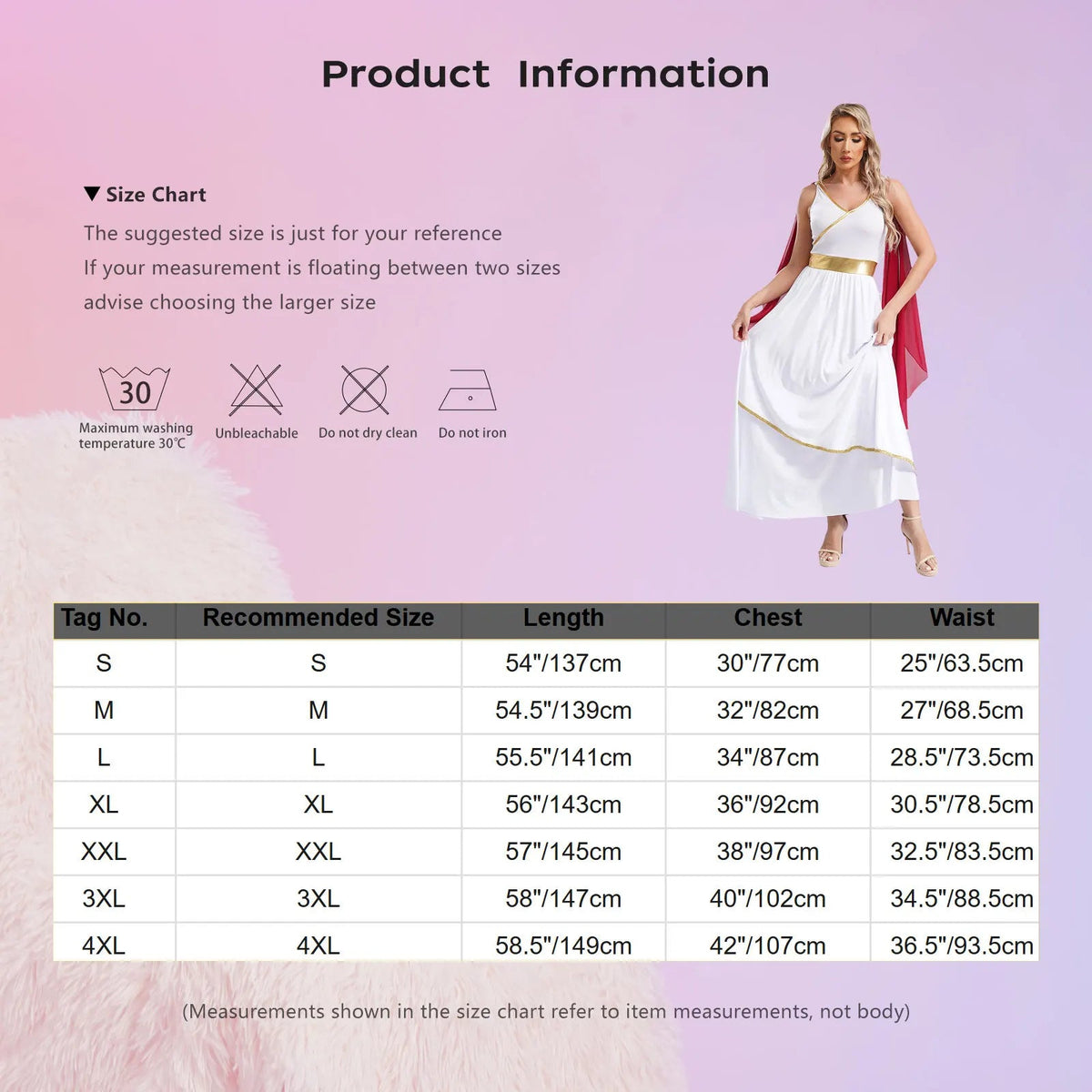 Ärmelloses Toga-Kleid für Damen – Circe-Kleid, Karnevalskostüm 6