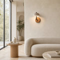 Evan Modern  Travertine Dome Wall Light 5