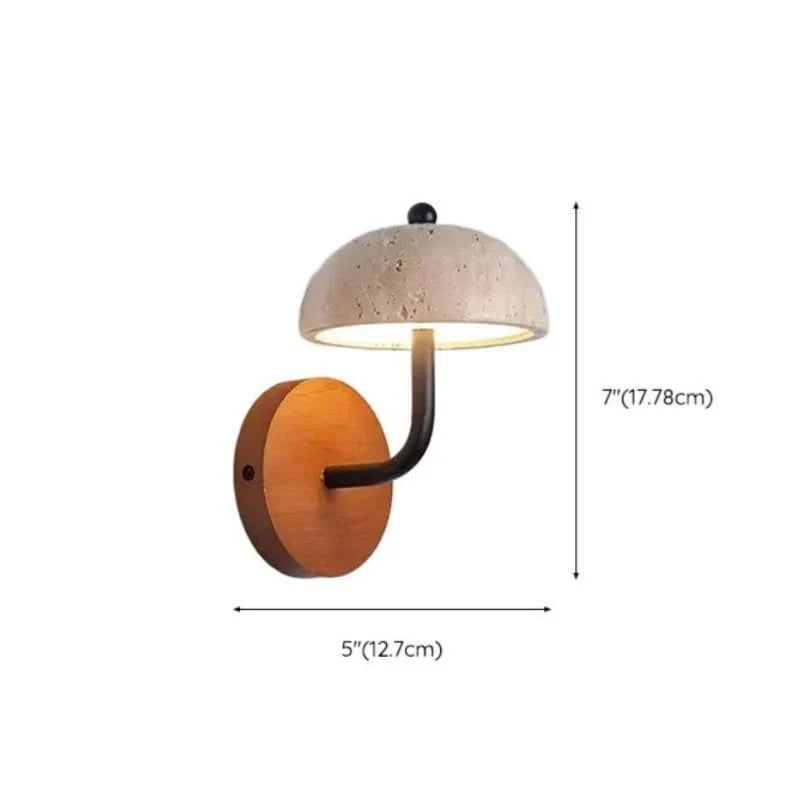 Evan Modern  Travertine Dome Wall Light 8
