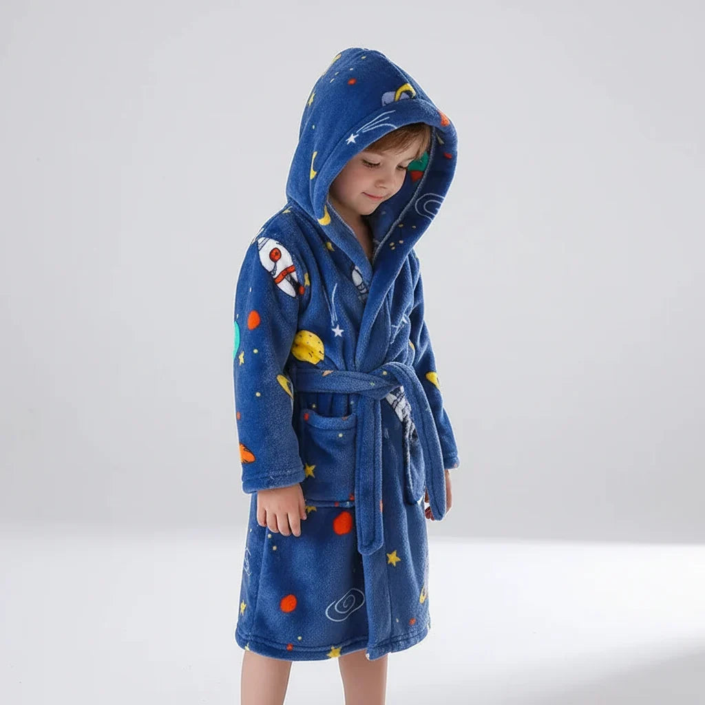 Fluffy children's morning gown - CozyWrap 13