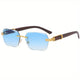 Messingfarbener Rahmen, Glas blau