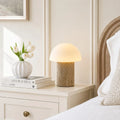 Glynnis Wabi-Sabi Travertine Mushroom Table Light 8
