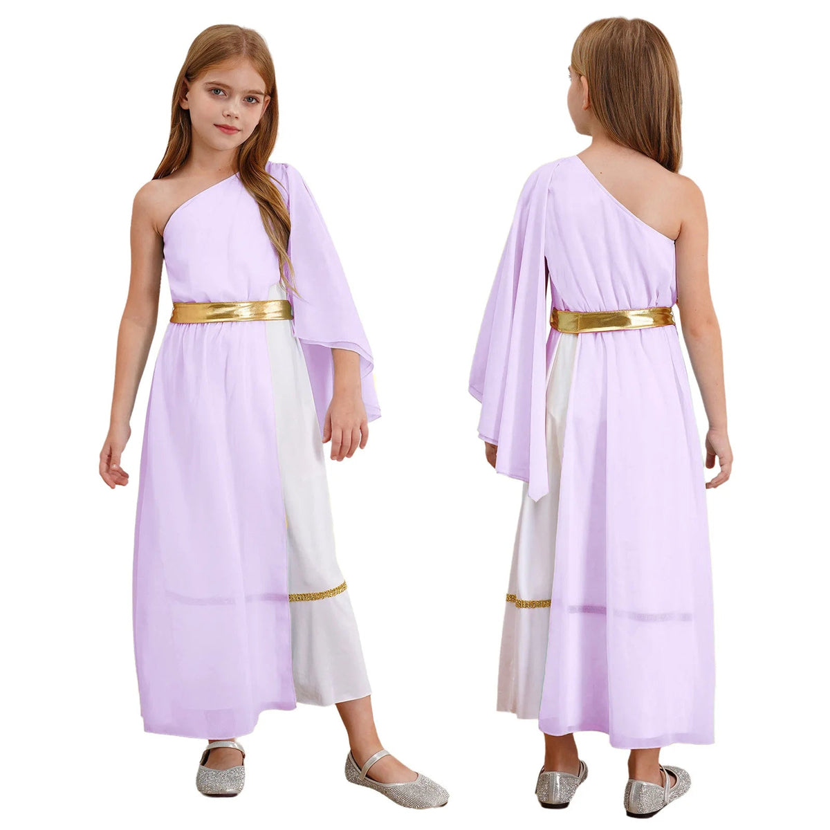 Griechisches Toga-Kleid für Mädchen – Nymphenkleid, Karnevalskostüm 0