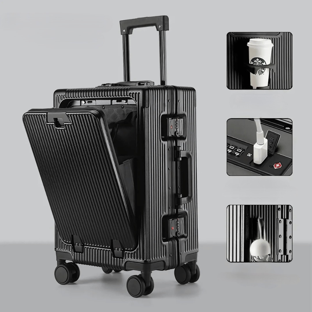 Handgepäck Koffer 20 Zoll mit Laptopfach, TSA-Schloss und USB-Anschluss, leicht und robust 9