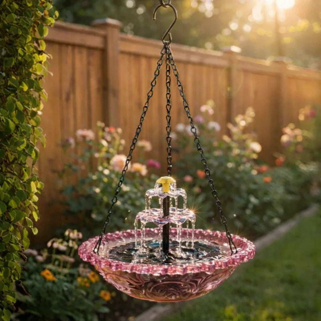 Vogeltränke mit Solarbrunnen