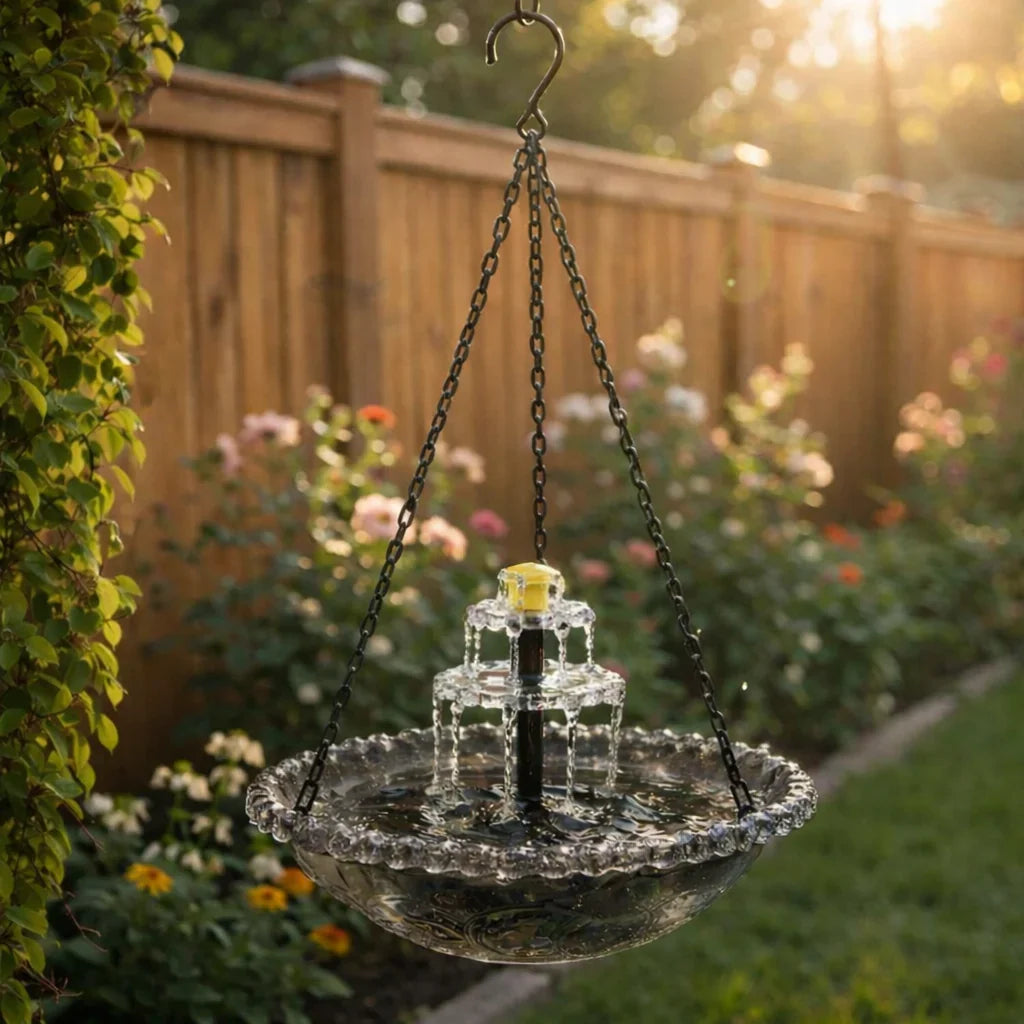Vogeltränke mit Solarbrunnen