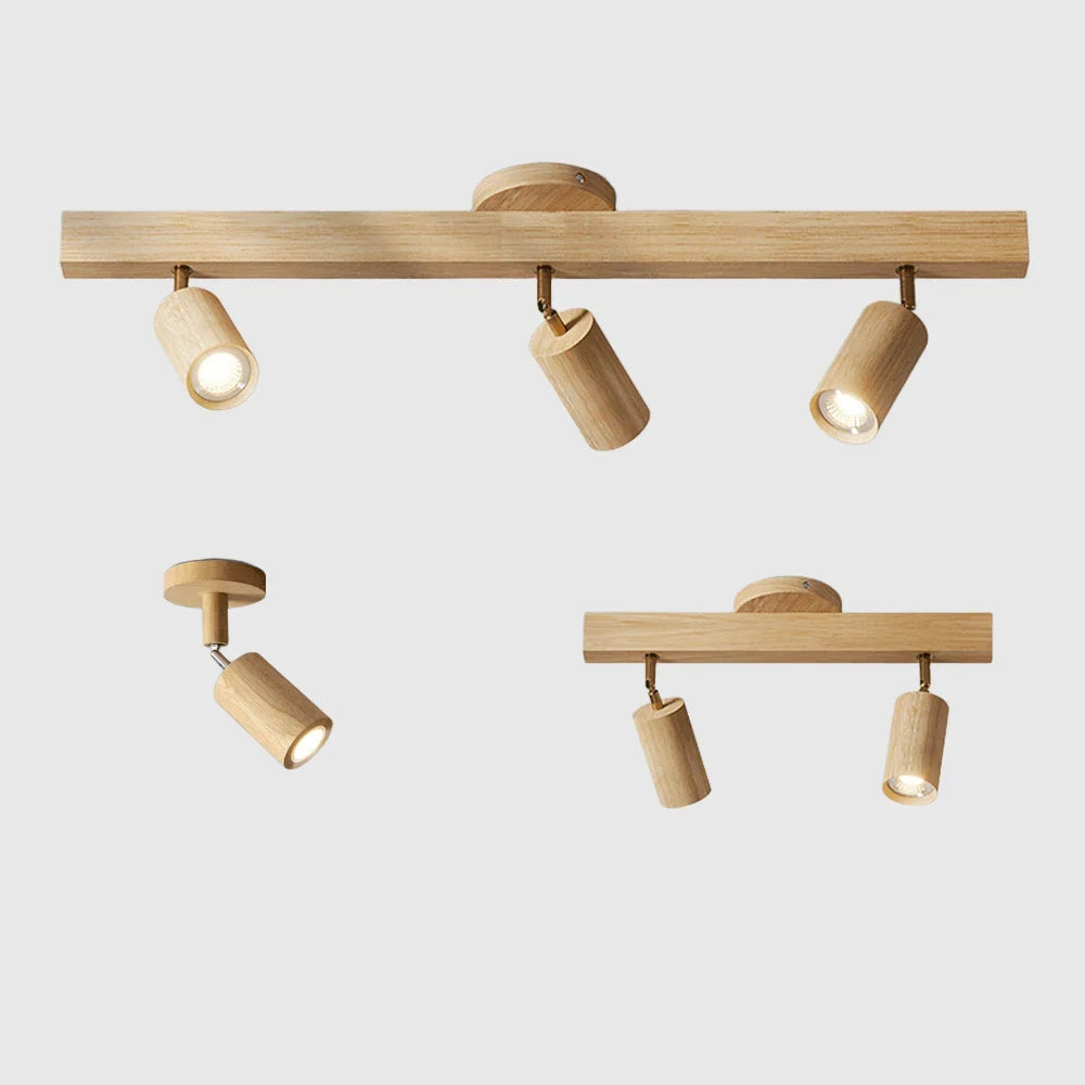 Deckenstrahler aus Holz