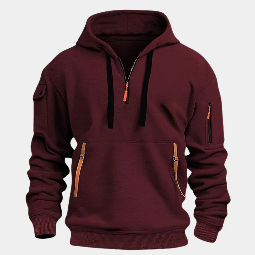 Hugo - Men's half-zip hoodie 9