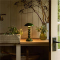 Rechargeable Khaki LED Lamp – Bobbin Design with Adjustable Brightness, 30cm 2