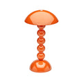 Rechargeable LED Lamp - Adjustable Brightness, Orange Bobbin Design, Glossy Finish 0