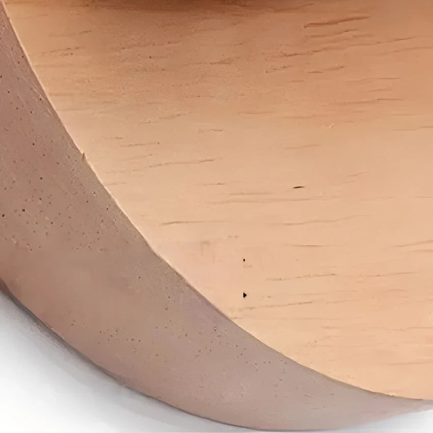 Riley Travertine Wood Round Wall Sconce 5