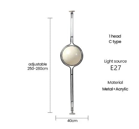 Stehlampe mit Kugel