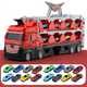 Truck mit 16 Rennwagen