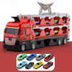 Truck mit 8 Rennwagen